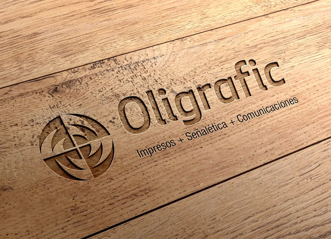 Galvano acrílico con base de madera